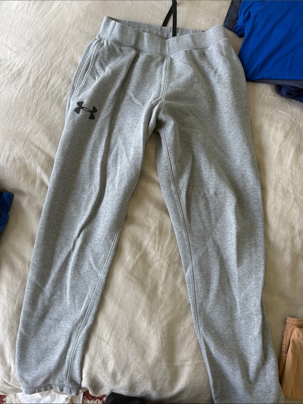 Under Armour Gray Men's Performance Joggers with Black Logo